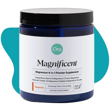 Magneficient, 4‑in‑1 Magnesium Powder, Tangerine, 30 servings 1