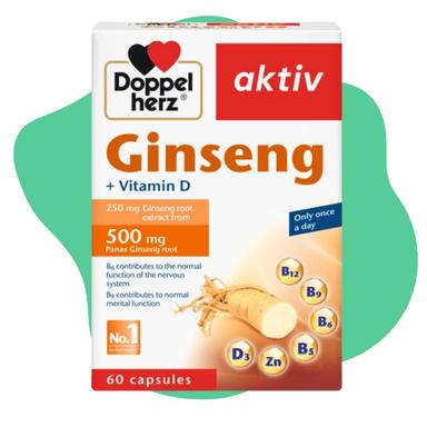 Ginseng + Vitamin D, 60 capsules 1